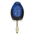 Transit Connect 3 Button Remote Key Blue Case with Uncut Blade for Ford