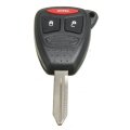 Uncut Keyless Entry Remote Head Key Cover 3 Button for Chrysler Dodge Jeep
