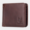 Bullcaptain Genuine Leather Wallet Card Holder For Men (Color Brown)