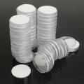50Pcs Clear Polystyrene Capsules with Coin Holders Case Adjustable for