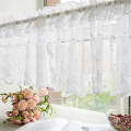 Country Style American Polyester Linen Embroidery Cafe Curtain Home Kitchen Curtain