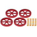 4Pcs Upgraded Metal Red Hand Screwed Leveling Nut + 4pcs Spring for Creality 3D Ender-3 Series 3D Pr