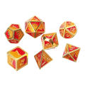 7PCS/SET Creative Metal Multi-faced Dice Set Heavy Duty Polyhedral Dices Role Playing Game Party Gam