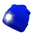 USB Rechargeable Wool Repair Cap LED Lighted Warm Hat