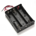 Black Plastic Battery Storage Case Box Holder For 3x18650 11.1V