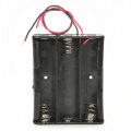 Black Plastic Battery Storage Case Box Holder For 3x18650 11.1V