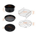 8`` Air Fryer Accessories Set Chips Baking Basket Rack For Phillips 4.2QT-6.8QT