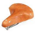 BIKIGHT Vintage Brown Bicycle Bike Cycling Saddle Seat Genuine Leather With Springs