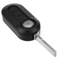 Car 3 Buttons Remote Flip Key Cover Case Shell w/ Blade & Battery For Fiat 500