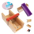 Soap Loaf Making Cutting Molds Kit with Silicone Mold Wooden Cutter Mold Stainless Steel Cutters Sli