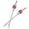 2PCS TFL Stainless Steel Front CVD Drive Shaft for Original Axial SCX-10 1/10 Rc Car Parts C1401-22R