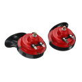 12V Loud Air Horn Waterproof High Low Dual Tone For Motorcycle Car Van Boat Siren Twin Lorry Red Bla