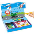 Multiple Car Toys Magnetic Puzzle Box Book Educational Book Kids Learning Gift