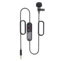 TELESIN Microphone 5.5m Clip-on Lavalier Mini Audio 3.5mm Collar Condenser Lapel Mic for Recording F