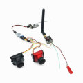 2.5mm 700TVL CCD Dual FPV Camera + EWRF 5.8G 48CH 25/200/600mW Switchable FPV Transmitter Combo for