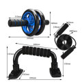 5 In 1 Fitness Exercise Tools Set Ab Roller Jump Rope Push-Up Bar Knee Pad Abdominal Core Carver Fit