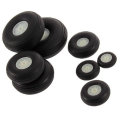 5X 44MM Rubber Wheel For RC Airplane And DIY Robot Tires