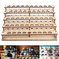 48 Holes Wooden Color Paints Bottle Storage Rack Holder Modular Organizer