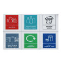 6Pcs Recycling Bin Sticker Trash Bin Stickers Classification Sign Recycle Bin Mixed Pack General Was