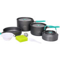 BLACKDEER 8pcs/set Picnic Pot Set Portable Soup Pot Durable Cookware Cooking Set Outdoor Camping Kit