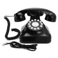 Vintage Retro Antique Phone Wired Corded Landline Telephone Home Desk Decoration Black