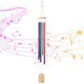 PATHONOR Wind Chimes Outdoor, with 6 Aluminum Tubes Wooden Wind Bell Memorial Wind Chimes, Best Gift