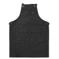 Durable Goods Heavy Duty Waxed Unisex Canvas Work Apron with Tool Pockets Cross-Back Straps Adjustab