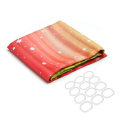 79``x71`` Rainbow Colorful Pattern Waterproof Polyester Shower Curtains with 12 Hooks