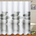 71x71" Gray Stone Pebbles Waterproof Shower Curtain Home Bath Decor with Hooks