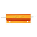 5pcs RX24 100W 1R 1RJ Metal Aluminum Case High Power Resistor Golden Metal Shell Case Heatsink Resis