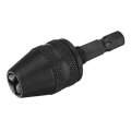 Drillpro 0.5-4mm Keyless Chuck 1/4 Inch Hex Shank Black Drill Chuck Adapter