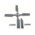 JDHMBD 4mm 4 Rotor Tail Rotor of 500 Scale RC Helicopter for 2.6mm Blade Root