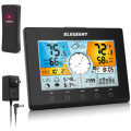 ELEGIANT EOX-9938 US F Digital Indoor Outdoor Thermometer Hygrometer Monitor Sensor Automatic Time