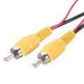 Universal 6M RCA Video Signal Cable with Detection Wire For Parking Rearview Reverse Camera Connecti