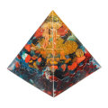 Orgonite Pyramid Energy Chakra Multiplier Reiki Orgone Peridot And Rainbow Fluorite Healing Decorati