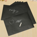 8pcs Black A4 Paper Chalkboard Wall Sticker Removable Blackboard With One Chalk Home Decal