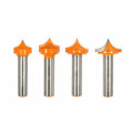 4pcs 8mm Shank Solid Carbide Round Point Cut Round Nose Bits Shaker Cutters Tools Woodworking Millin