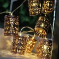 Battery Operated 1.1M LED Warm White Retro Round Lantern String Fairy Lights for Christmas Holiday
