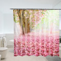 Cherry Blossom 3D Fashion Pattern Bathroom Fabric Shower Curtain Home Decoration Waterproof
