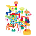 105 Pcs Colorful Transparent Plastic Creative Marble Run Coasters DIY Assembly Track Blocks Toy for