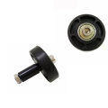 2Pcs Black Rubber Bearing Wheels for Chassis Tank Car