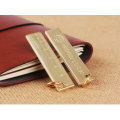 60mm EDC Copper Keychain Good Luck Ruler With Key Ring
