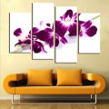 4Pcs Plum Purple Orchids Floral Canvas Pictue Wall Print Split Art Paintings Home Decor