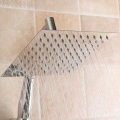 Square 8 Inch Rainfall Shower Head Extension with Shower Arm Hose Kit Overhead