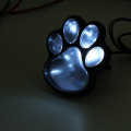 Solar Powered Pure White 4 Dog Animal Paw Print Outdoor LED Fairy String Lights  for Garden