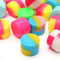 100 Pcs 2ML Colorful Round Silicone Non Stick Concentrate Containers Jar Storage Box