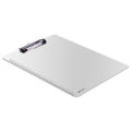 Deli 9248 A4 Clipboard PP Plastic White Writing Clip Board Mat with Scale Side Ruler for Home Office