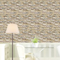 3D Wall Paper Brick Stone Pattern Sticker Rolls Self-adhesive Backdrop DIY Room Decor