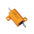 RX24 10W 1R 1RJ Metal Aluminum Case High Power Resistor Golden Metal Shell Case Heatsink Resistance