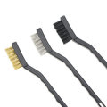 3Pcs Anti-static Metal Rust Clean Tools Mini Wire Brush Set Steel Brass Nylon Brush Cleaning Polishi